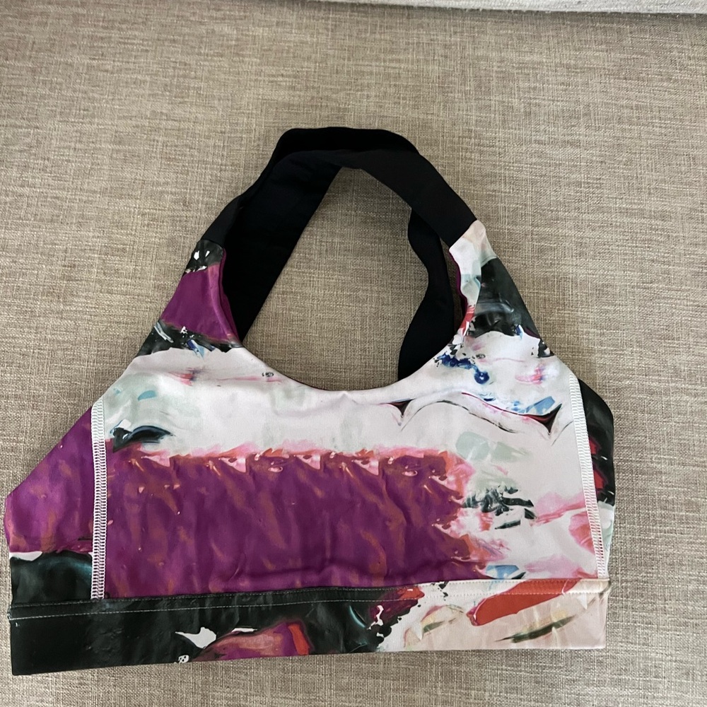 Lululemon Athletica Purple and Black Shoulder Bag
